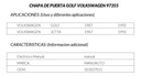 Cerradura Chapa Puerta Delantera Vw Golf/ Jetta 87-92 Izq