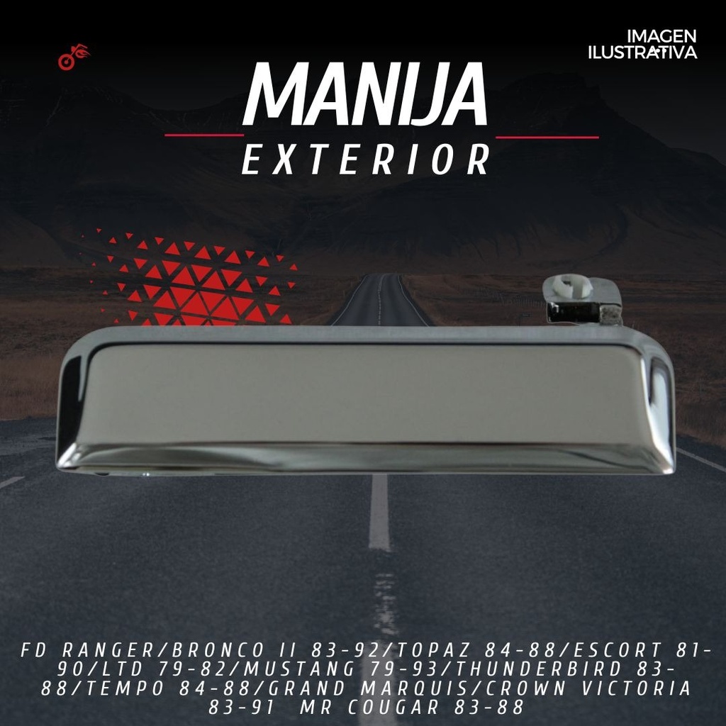 Manija Exterior Ford Mustang 1987 Hu Cromada