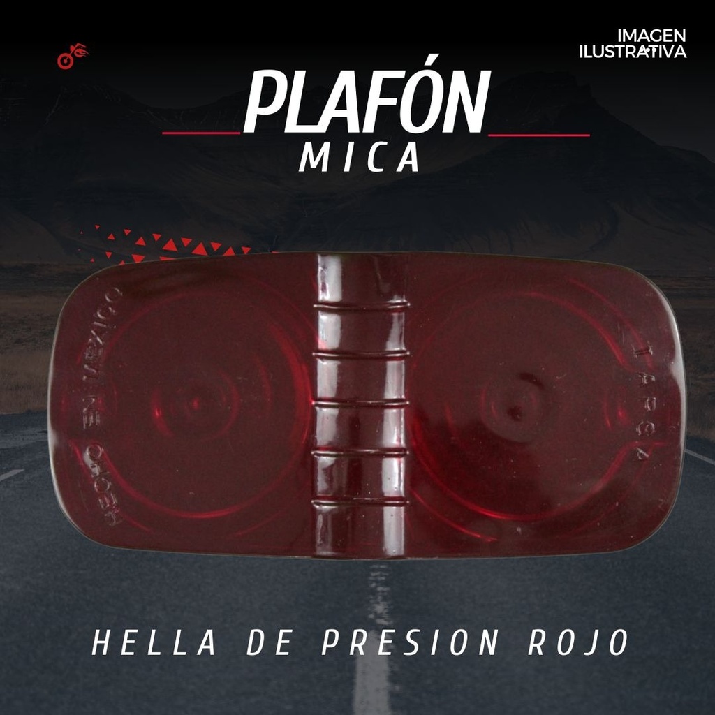 Mica Plafon Hella De Presion Rojo