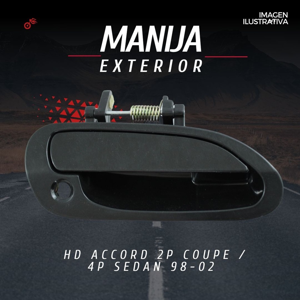 Manija Exterior Derecha Honda Accord 2p/4p 98-02 Negra