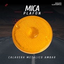 Mica Plafon Calavera Metalico Ambar