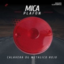 Mica Plafon Calavera Metalico Ambar