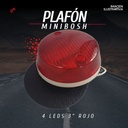 Plafón Minibosh 4 Leds 3  Rojo