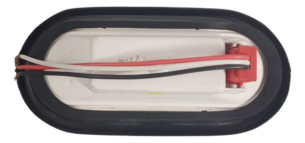 Plafón Embutido Oval Hule 10 Leds Fijo Ámbar