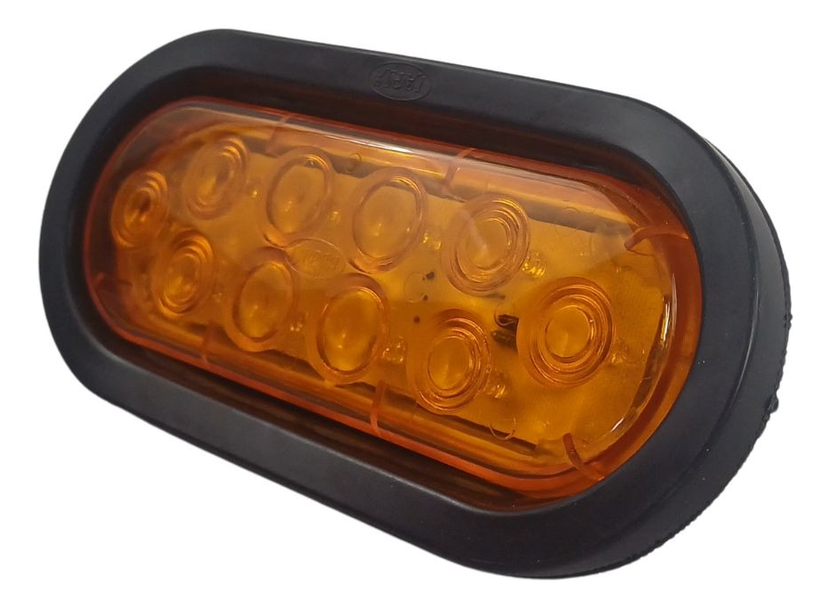 Plafón Embutido Oval Hule 10 Leds Fijo Ámbar