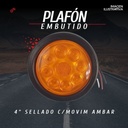 Plafón Embutido 4  Sellado Con Movimiento Ámbar