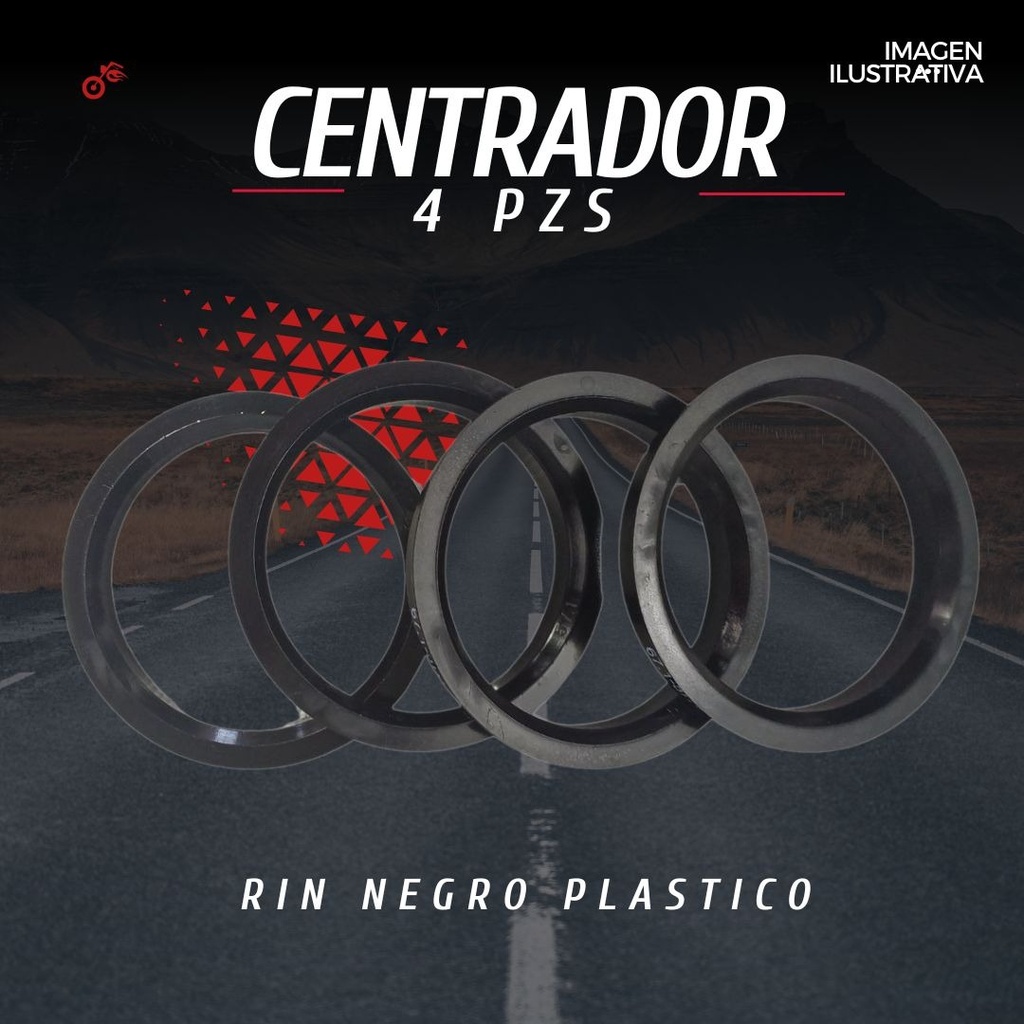 Centrador Rin 4 Pzs Diámetro Exterior 67.1 /interior  57.1