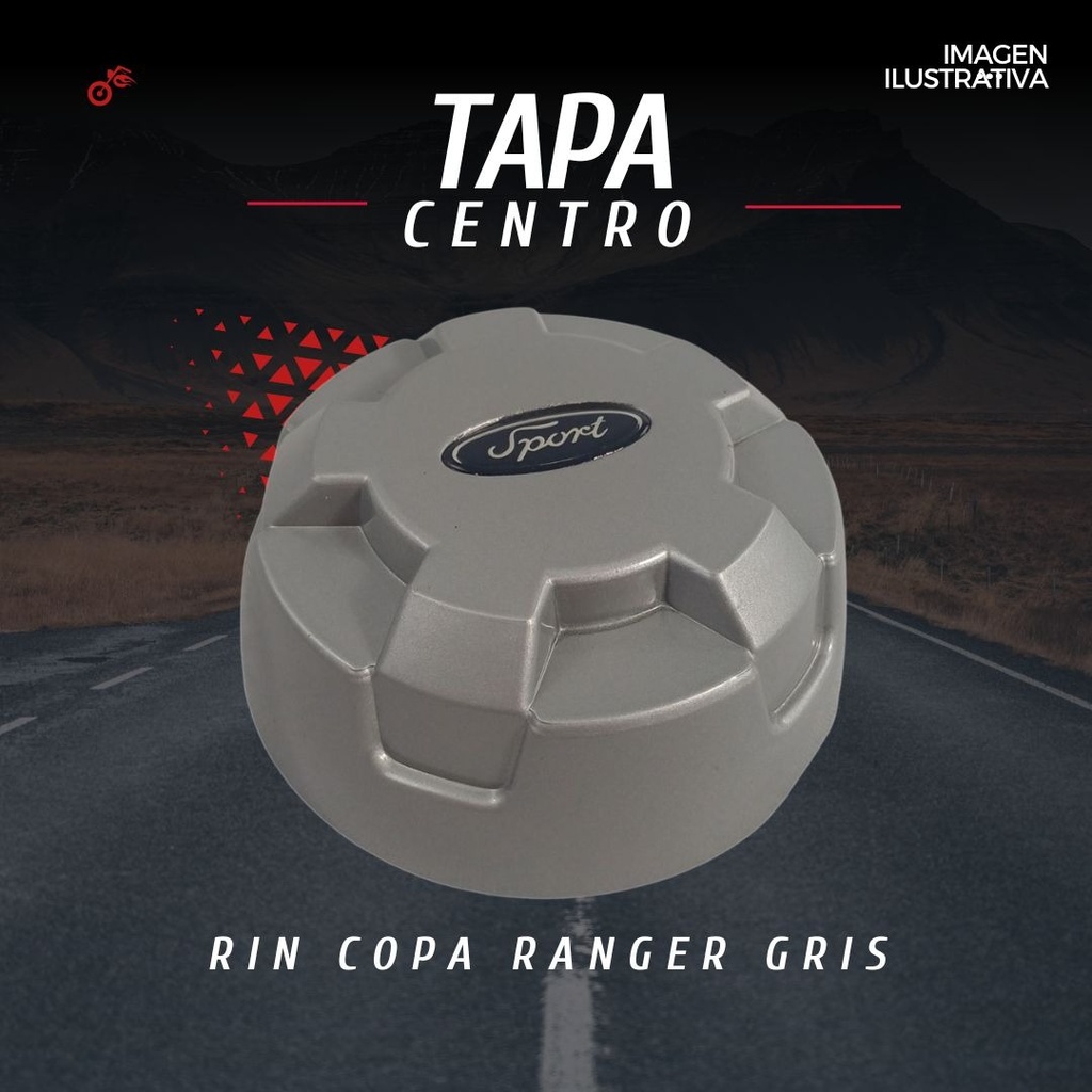 Tapa Centro Rin Copa Ranger Gris 1 Pieza
