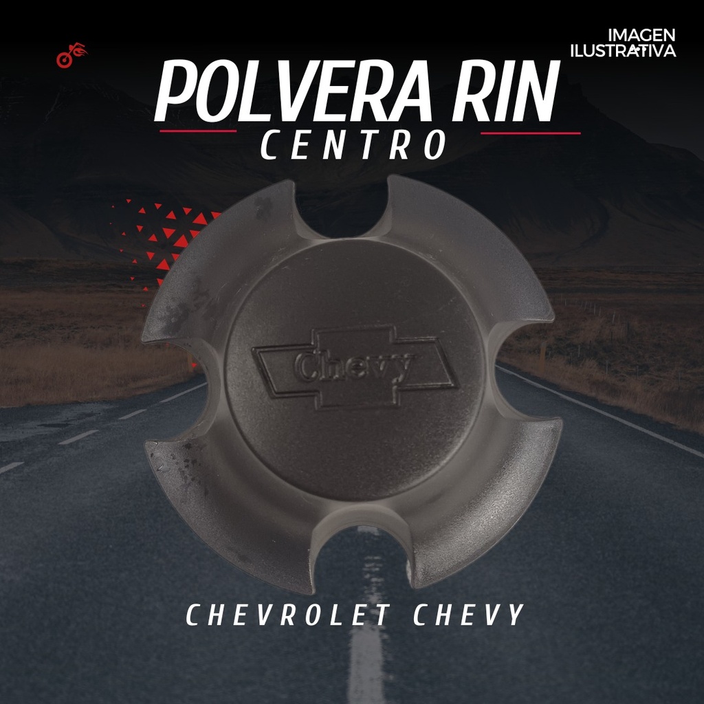 Polvera Centro Rin Chevrolet Chevy  Negro 1 Pza