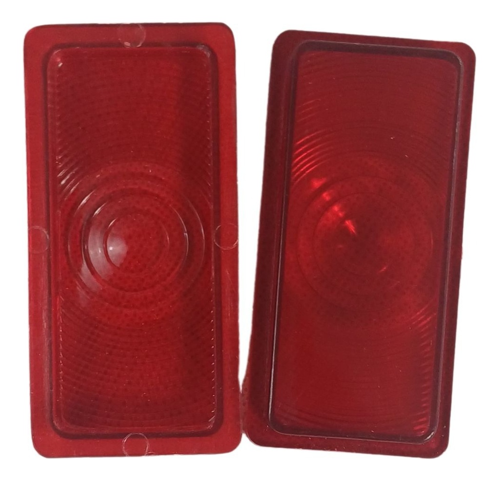 Plafon Mica 5x10.5cm  Rectangular Rojo 2 Piezas Dir