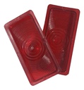 Plafon Mica 5x10.5cm  Rectangular Rojo 2 Piezas Dir