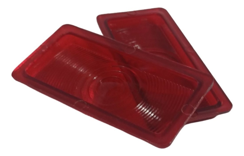 Plafon Mica 5x10.5cm  Rectangular Rojo 2 Piezas Dir