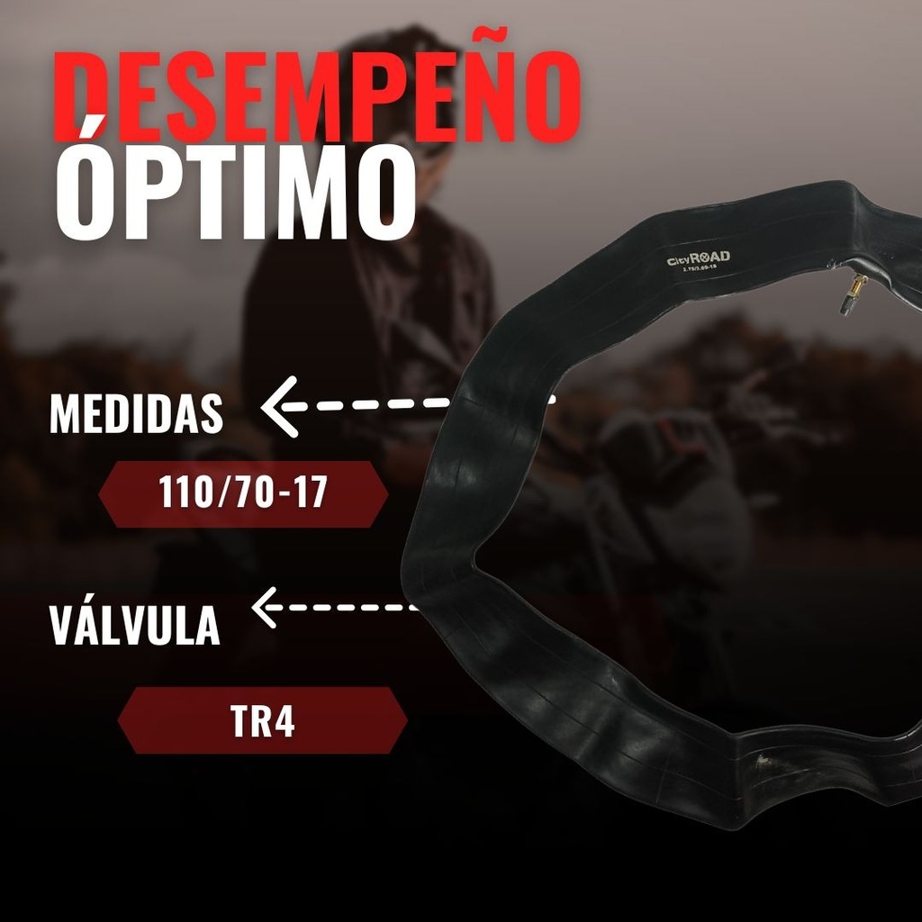 Cámara City Road 2.75/3.00-18 Dt125 Clásica Válvula Tr4