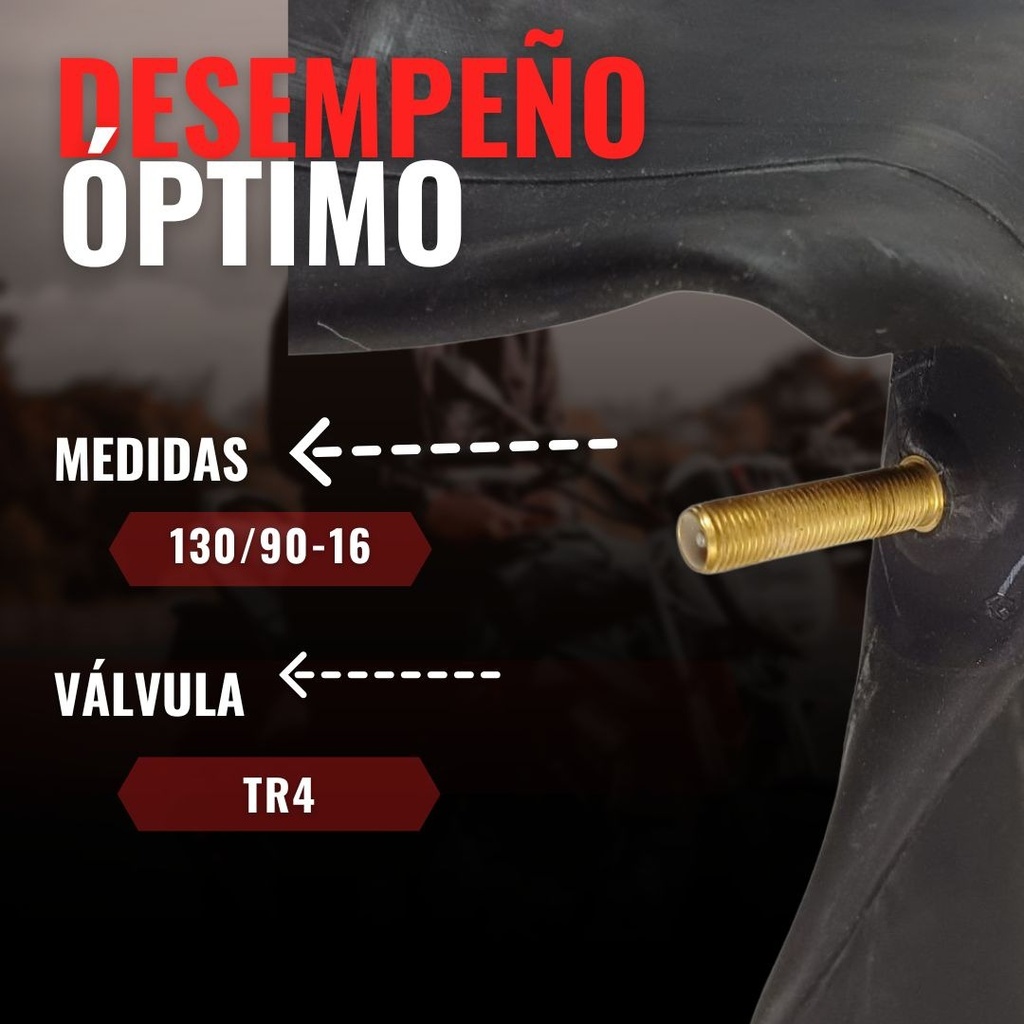 Cámara Marca Moto Speed 130/90-16 Válvula Tr4
