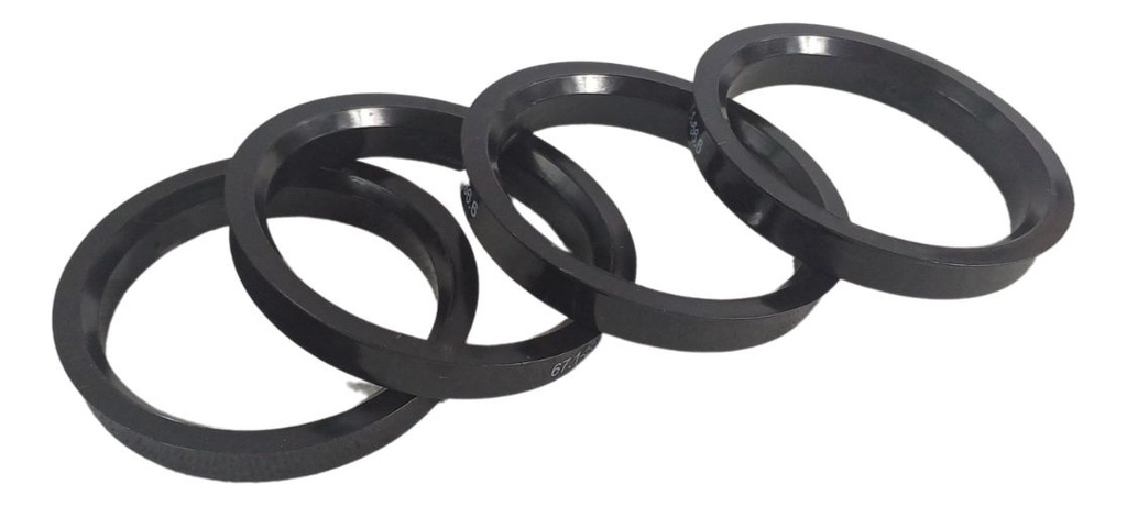 Centrador Rin Negro Plástico  4 Pzs 67.1 X 56.6