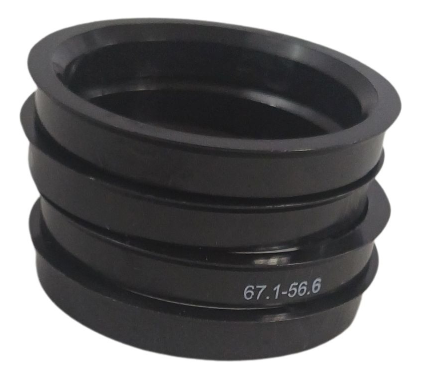 Centrador Rin Negro Plástico  4 Pzs 67.1 X 56.6
