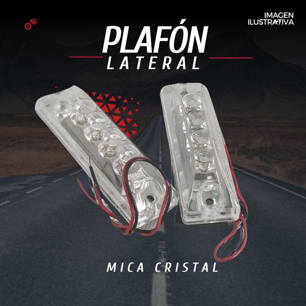 Plafon Lateral Mica Cristal 4 Leds 2 Piezas