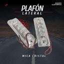 Plafon Lateral Mica Cristal 4 Leds 2 Piezas