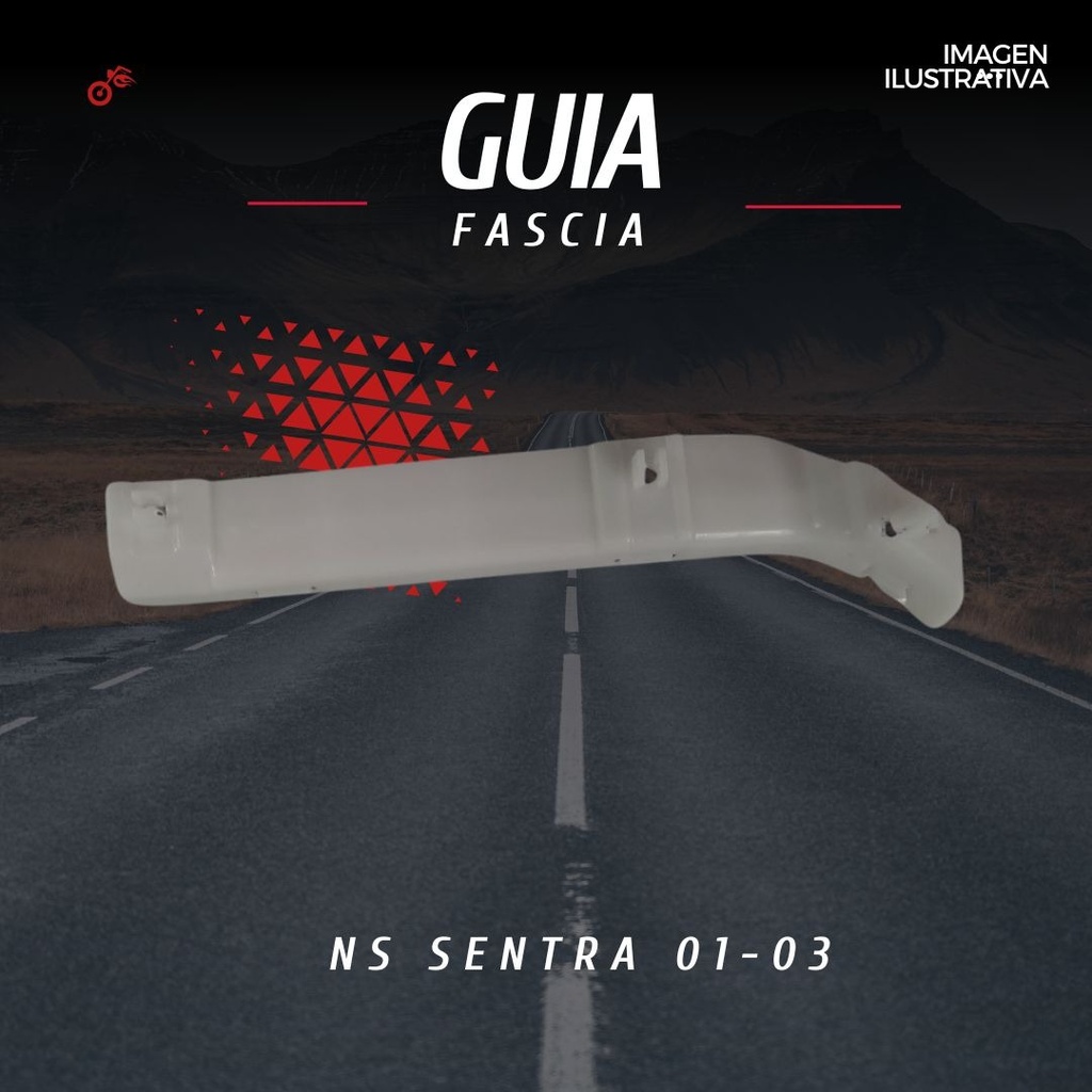 Guia Fascia Delantera Nissan Sentra 2001,2002,2003