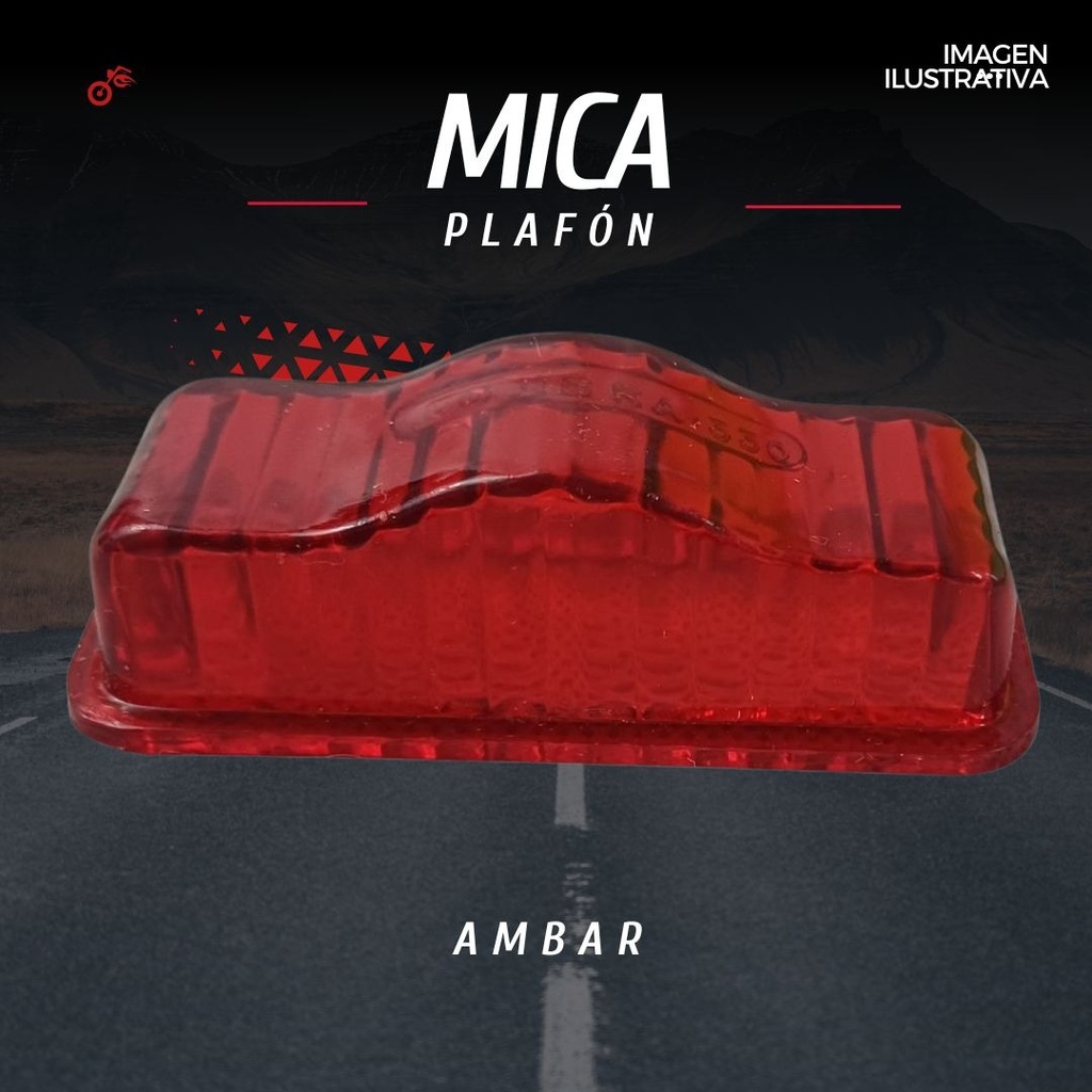Mica Plafon Lamparita Ambar O Roja