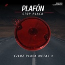 Plafon Stop Placa C/luz Placa Metal 4  Linea Pesada