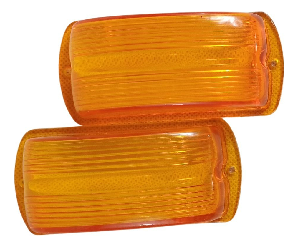 Mica Plafón Blindado  Ámbar 2 Piezas