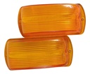 Mica Plafón Blindado  Ámbar 2 Piezas