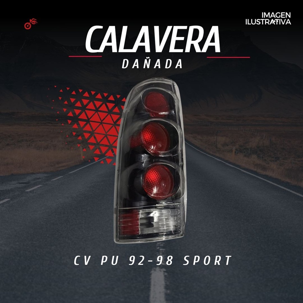 Calavera Chevrolet Pick Up 1992-1998 Sport Pintada Con Daño