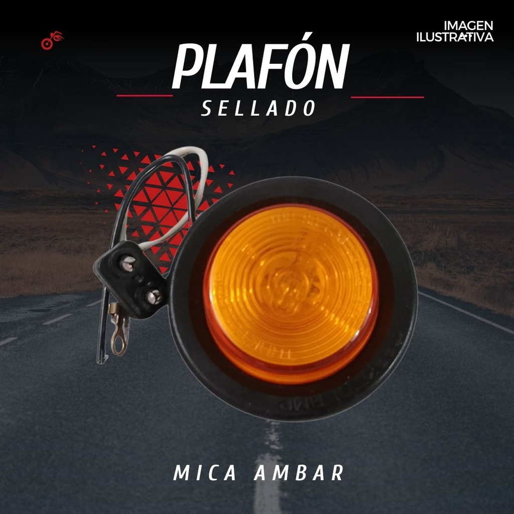 Plafón Embutido Hule Sellado 2   Ámbar Universal Linea Pesad