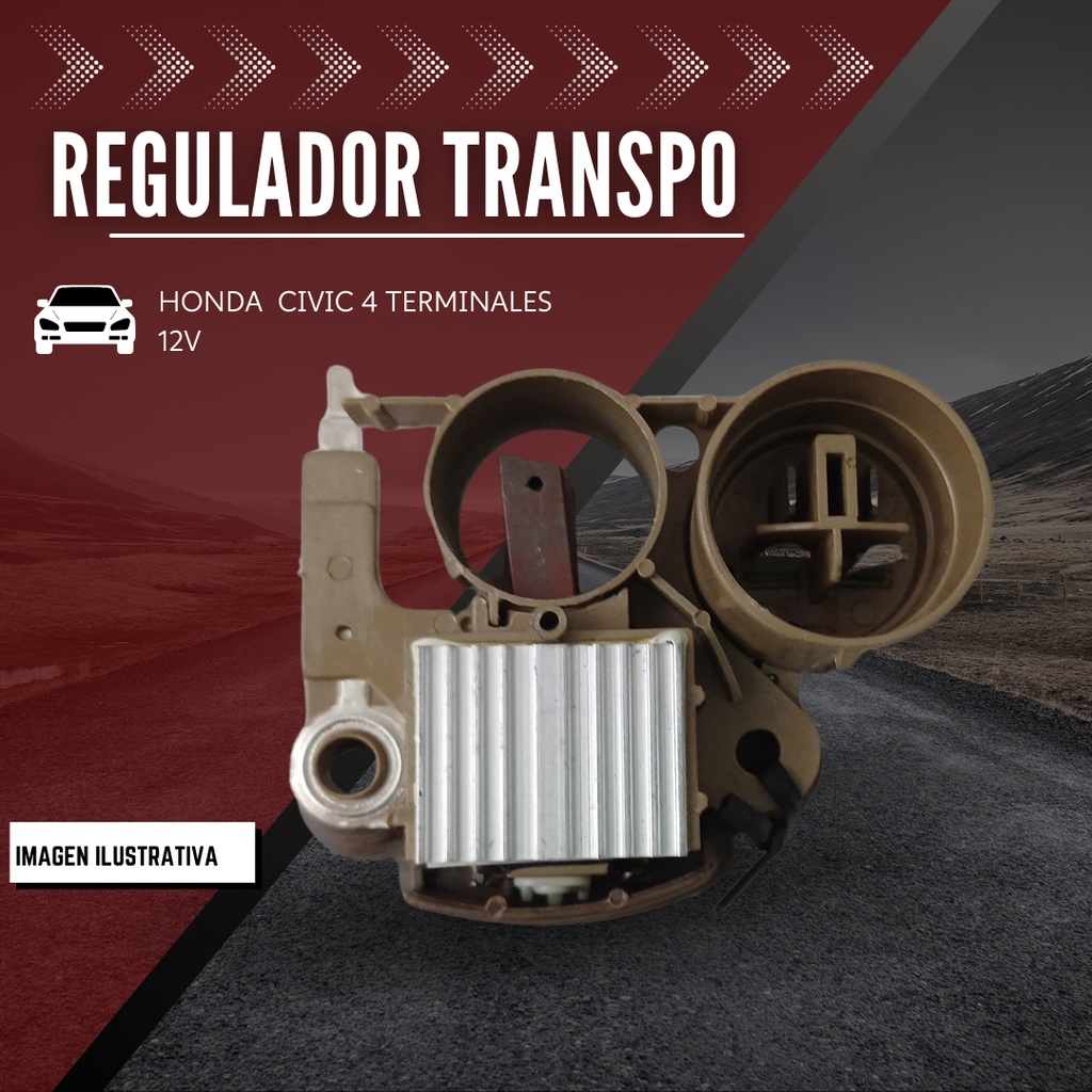 Regulador Mitsubishi Con Porta Carbon Honda Civic 4 Terminal
