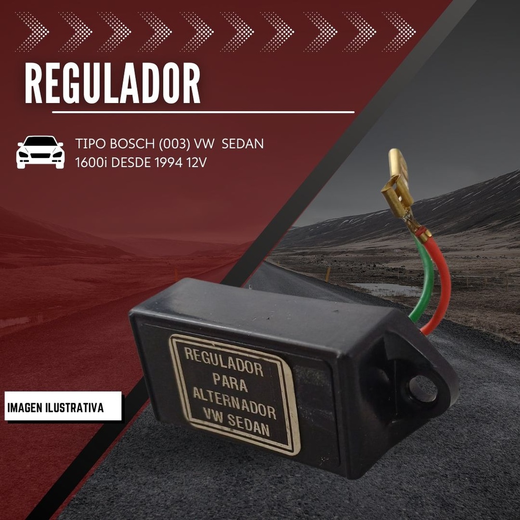 Regulador Tipo Bosch (003) Vw  Sedan 1600i Desde 1994 12v