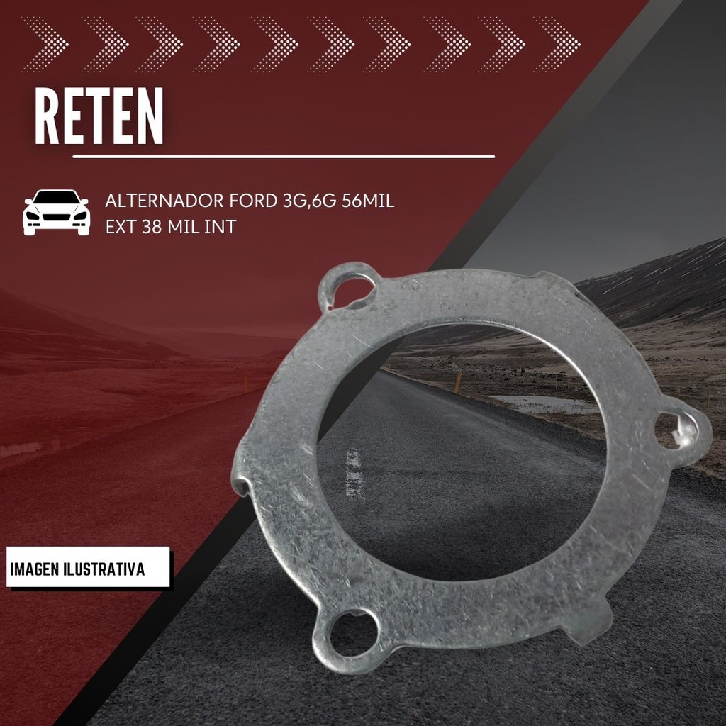 Reten Alternador Ford 3g,6g 56mil Ext 38 Mil Int