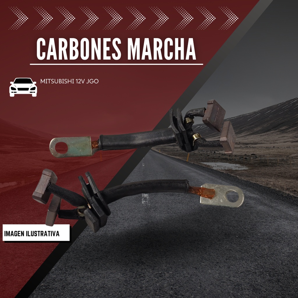Carbones Para Marcha Mitsubishi 12v  Juego Completo