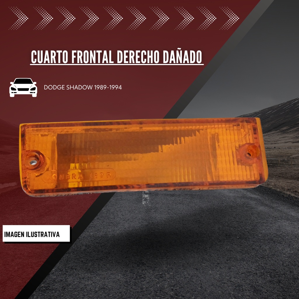 Cuarto Frontal Dodge Shadow 1989-1994 Derecho Dañado
