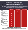 Limpiaparabrisas T/banana Aerodinámico Bronx  Universal 1pza