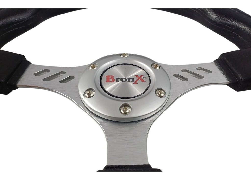 Volante Deportivo Plata/cromo Bronx
