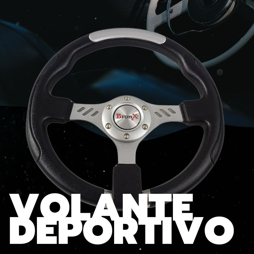 Volante Deportivo Plata/cromo Bronx
