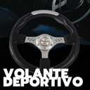 Volante Deportivo Plata/cromo Bronx