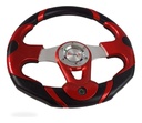 Volante Deportivo Negro/rojo Bronx Con Brujula