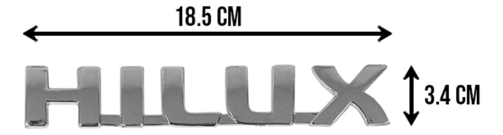 Emblema Letras Toyota Hilux 2006-2011 Cromo 18.5x3.4 Cm