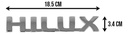 Emblema Letras Toyota Hilux 2006-2011 Cromo 18.5x3.4 Cm
