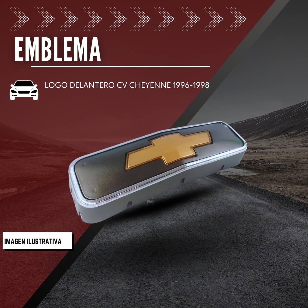 Emblema Logo Delante Cv Cheyenne/silverado 96-98 C/filo Crom