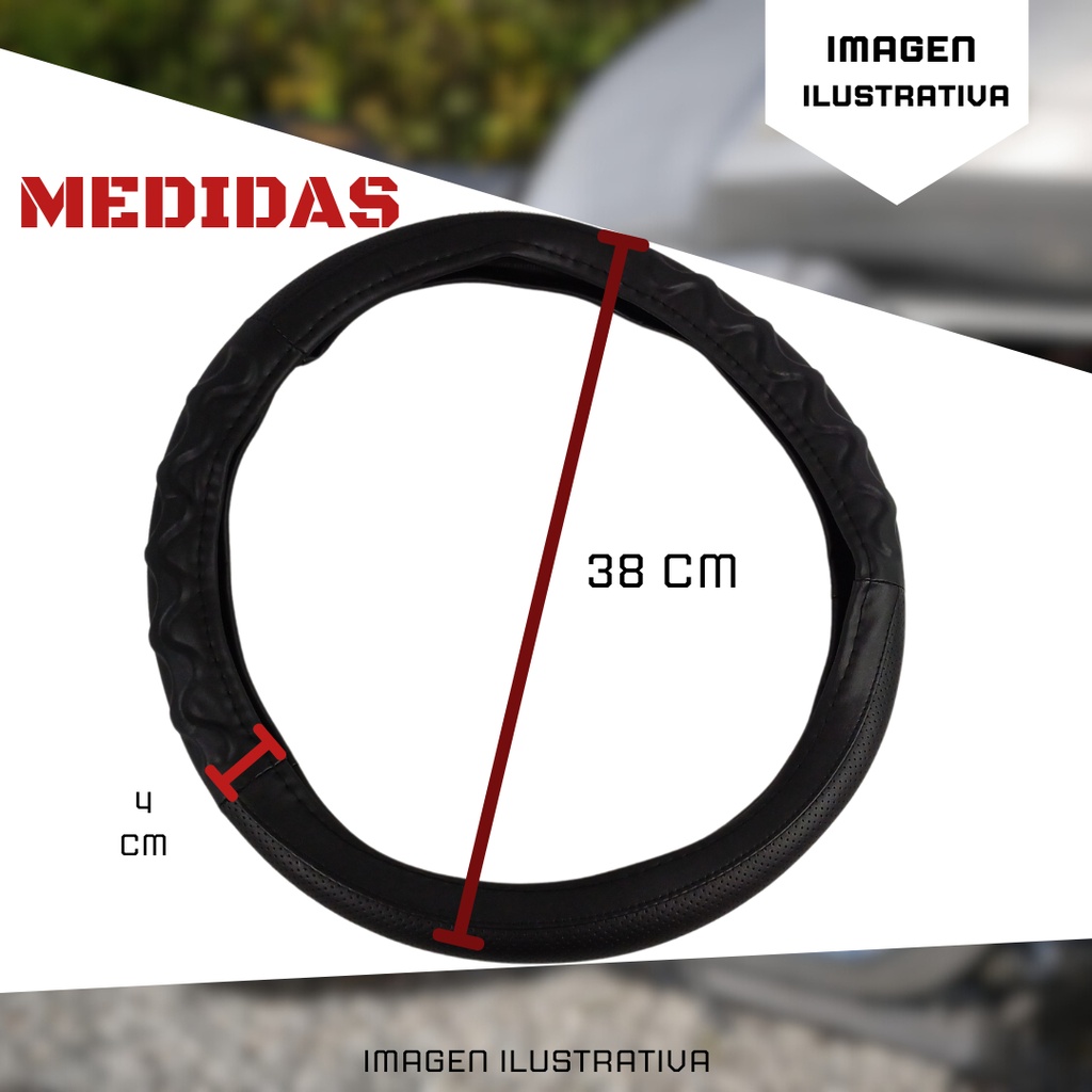 Cubre Volante Vinil Negro 38 Cm