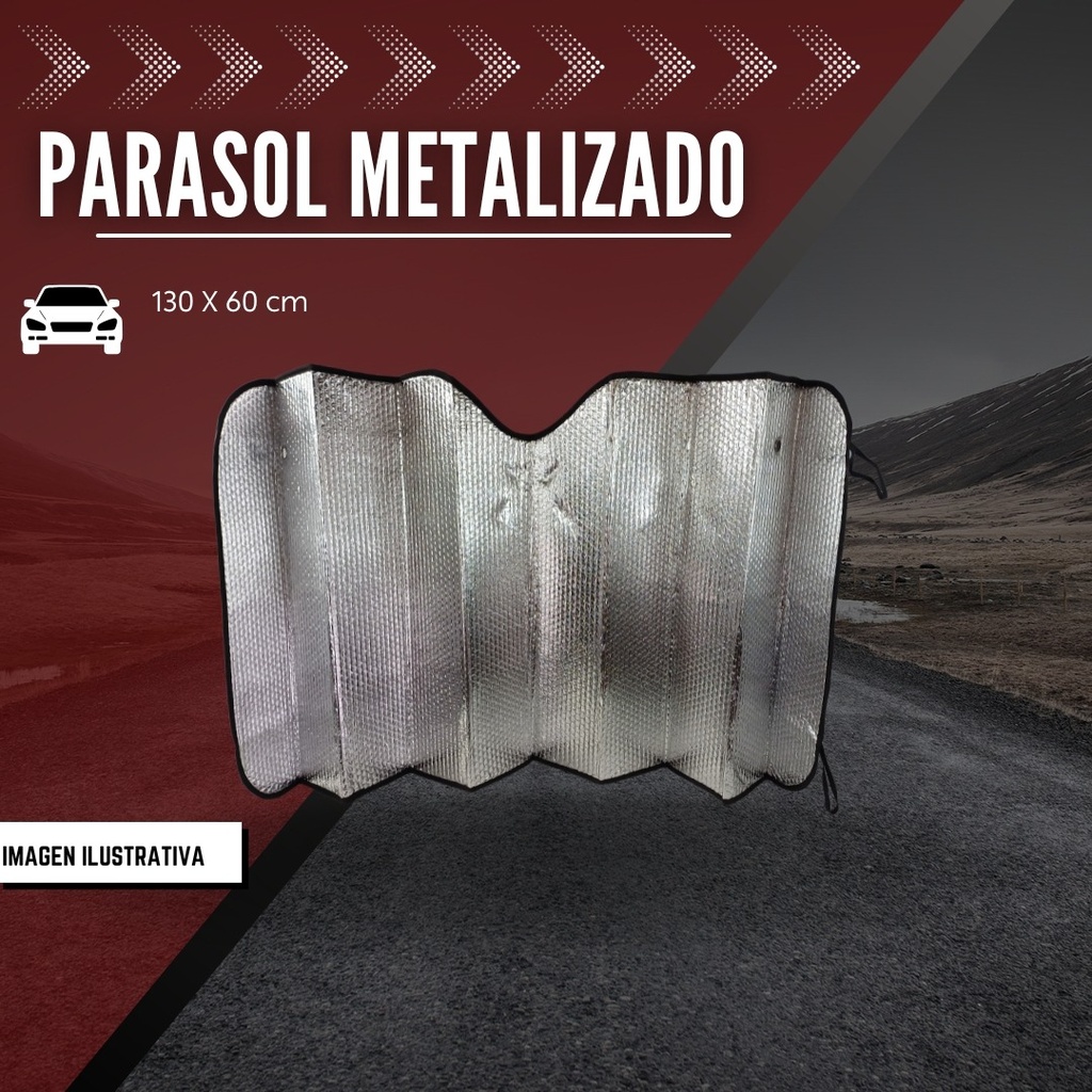 Parasol Metalizado Plegable 130x60 Cm Bronx