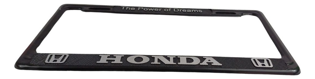 Marco Porta  Placa Honda Cromo 32x17x2.5cm  2 Piezas