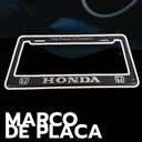 Marco Porta  Placa Honda Cromo 32x17x2.5cm  2 Piezas