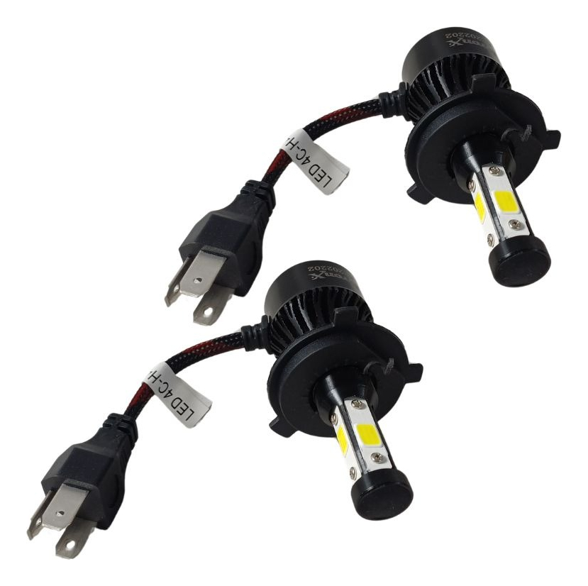 Foco H4 Hid Led 4 Caras 6200 Lum Blanca