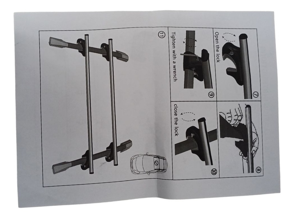 Barra Porta Equipaje P/toldo Aluminio C/llave 130 Cm Gris