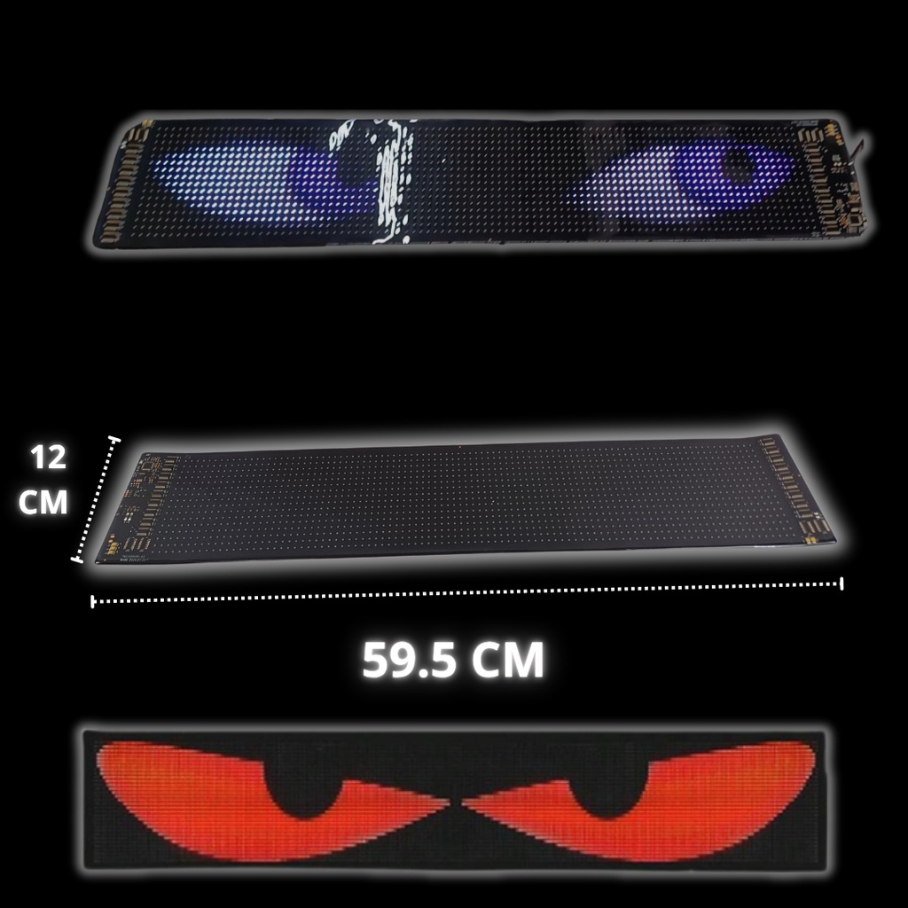 Letrero Pantalla Led Flex Control App Y Bt 12x59.5cm