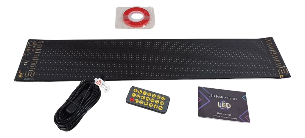 Letrero Pantalla Led Flex Control App Y Bt 12x59.5cm